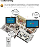 Wireless Video Doorbell Intercom System Doorbell with Camera,10 inch Touch Monitor 1080P Video Entry Doorphone TUYA IP Wired Video Door Phone for Home Villa Apartment (1 Bell+3 * 10 inch)