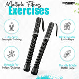 Ropeless Battle Ropes Weighted, Home Gym Equipment, Fat Burning Cardio, Small Space Exercise Equipment, Shoulder Exercise Stick, Travel Workout Equipment, Arm workout, Core Strength Training Equipment