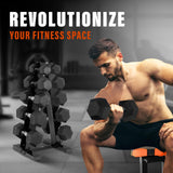 Metal A Frame Dumbbell Weight Rack 5 Tiers Carbon Yes4All