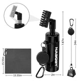 nabobt Golf Towel and Brush Set, Premium Golf Towel(16x16 inch) & Splash Golf Club Cleaner Brush Set