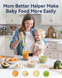 Immersion Blender Handheld 1000W 5 in 1 Corded Stick Hand Blender Kitchen with 12 Speed, BPA-Free, Mixing Beaker, Chopper