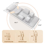 FIRRLUCO Full Body Massage Mat with Heat,Back Massager Pad with Detachable Shiatsu Neck Massager,3D Body Stretching & Lumbar Traction,4 Vibrating Motors,2 Heat Levels,Gifts for Men Women