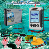 Lucky Sonar Handheld Fish Finder Wireless Transducer Handheld Fish Finders Boat Kayak LCD Depth Finder Portable Display Sensor
