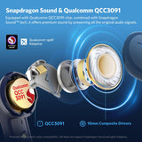 Air Pro 4 Adaptive Hybrid Noise Canceling Wireless Earbuds, Qualcomm Snapdragon Sound, aptX Lossless (Royal Blue) EarFun