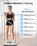 WATEYA Vibration Plate Exercise Machine, 200 Adjustable Speed Levels, 450 Lbs Capacity, Ideal for Vibration Plate for Lymphatic Drainage, Weight Loss & Whole - Body Workout (White)