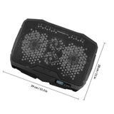 Laptop Cooling Pad Stand with Adjustable Fan Speed and RGB Lighting
