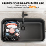 iSPECLE Small in Sink Dish Drying Rack - Stainless Steel Compact Inside Sink Dish Drainer for RV Apartment Kitchen, Rust Resistant, 11.6" W x 13.4" L, Silver