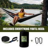 Camping Portable Double & Single Hammock with Tree Straps, Camping Gear for Outside Hiking Camping Beach Backpack Travel OLALACOZY