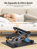 SPORTSROYALS Stair Stepper,Twist/Mini Stepper for Exercise at Home,Step Machine with Resistance Bands for Full Body Workout, 350lbs+ Capacity