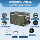 Antarctic Star 12 Volt Refrigerator,68QT(64L)Electric Cooler Compressor, -4℉~68℉ Portable Refrigerator for Camping,RV,Car,GREEN