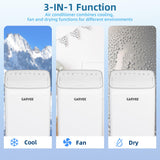 Garvee 12,000 BTU Portable Air Conditioner, 8150 BTU SACC 3-in-1 AC Unit with Cooling, Dehumidifier & Fan Modes, for Rooms up to 550 Sq.Ft, 24H Timer, Remote Control, Window Kit Included