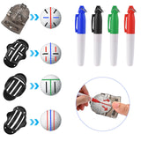 GOLDGE 10pcs Complete Golf Essentials Kit - Including Pro Club Brush Cleaner with Retainer Clip (4 Stencils & 4 Markers)
