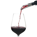 Wine Enthusiast 2-in-1 Electric Blue Automatic Wine Bottle Opener and Preserver Set – Fully Electric Corkscrew with Charging Station – Seal Bottle with Vacuum Stopper (7 Piece Set)