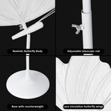 FLYINSKY Wedding Butterfly LED Floor Lamp - Creative Ceiling Decoration Props for Wedding, White, 60cm/23.6in Floor Lamp 1pcs