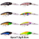 BAIKALBASS Fishing Lures Tackle Kits Hard Baits Minnow Pencil VIB Crankbaits Topwater Floating Lures Assorted Fishing Tackle Sets (006-43pcs) BAIKALBASS