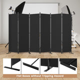 C-Hopetree 6 Panels Room Divider, 6 Ft Tall Indoor Folding Privacy Screen, Portable Partition Separator