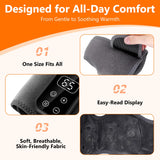 TEVIKE Foot Advanced Renew Triple Method Massager for Neuropathy and Plantar Fasciitis, Cordless Foot Massager with Heat and Vibration, Portable for Home Travel Use（Grey 2pcs）