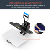 Slide Out (12.25") Heat Press Machine for T Shirts, Clamshell Pull Out Lower Platen