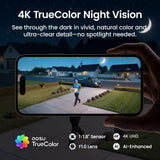 aosu T2 Ultra 4K Solar Outdoor Wireless Security Cameras 6-Cam Kit + 2k Wireless Doorbell Camera with Chime No Subscription Fees