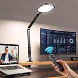 LitONES Remote LED Desk Lamp with Clamp, 2000LM, 30 Modes, Metal Arm