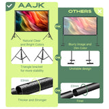 AAJK 120in Outdoor Projector Screen with Stand,Portable 16:9 4K HD Indoor Outdoor Projection Screen with Wrinkle-Free Design, Ideal for Home Theater and Backyard Cinema – Includes Carry Bag