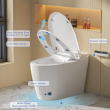 LOUPUSUO Luxury Smart Toilet with Foam Shield Auto-Open/Close Lid