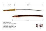 Hand Forged 1045 Carbon Steel Plum Blossom Katana Full Tang Sword