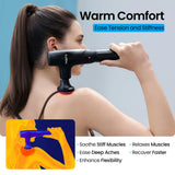 NAPRE 3-in-1 Detachable Massage Gun with Heat,Mini Massage Gun Deep Tissue with Extension Handle,Portable Handheld Percussion Muscle Massager for Back/Neck/Body,Small & Quiet,5 Heads,Mothers Day Gifts