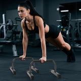 Push Up Bars: Sweat-resistant Parallettes Bar for Handstands L-sit & Dip, No Wobbling Strength Training Pushup Stands for Women Men Workout
