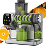 WETIE Cold Press Juicer, Powerful Juicer Machines with Adjustable Juicing Pressure, 99% High Juice Yield, Quiet Slow Masticating Juicer