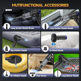 Vostuve Car Vacuum Portable Cordless High Power Small Handheld Vacuum Cleaner 4-in-1 Compressed Air Duster & Air Blower & Pump Hand Held Mini Vacuum for Christmas Cars,Office,Home Cleaning
