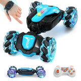 Gesture Sensing Rc Stunt Car,Remote Control Transform Car 2.4ghz 4WD 360° Rotating Drift RC Cars with Lights & Music,Kids Toys for Boys 6-8,Ideas Gifts for Kids Age 5 7 9 10 11 12 Years Old