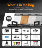 Push Up Board,Home Gym,Portable Exercise Equipment,Pilates Bar and 20 Fitness Accessories with Resistance Bands and Ab Roller Wheel,Full Body Workout at Home MQRW