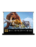 IN&VI 100" Fresnel Floor Rising Projector Screen Motorized for Long/Standard Projector,Motorized Projector Screen 4K/8K Ultra HD 3D Active,Movie Screen for Home Theater,90% Ambient Light Rejecting