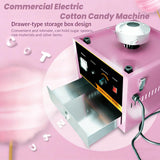 1000W 110V Commercial Electric Cotton Candy Machine with Sugar Scoop, 3000R/M Cotton Candy Maker Machine with Stainless Steel Large Sugar Bowl, Candy Machine for Kids Christmas Party Home