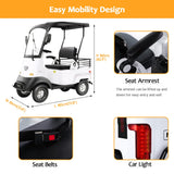 Electric Golf Cart for Adults, Electrically Powered Motor Vehicles, 34-Mile Range, Ideal for Golf Course (Lithium Battery-800W60V30AH)
