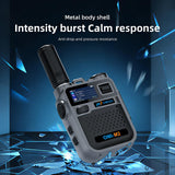 OMIZN M2 Long Range Walkie Talkie,Portable 2 Way Radio with Flashlight,Encrypted with AES256,Lightweight Walky Talky with Type C Charging,for Construction Site Hotel Security,5 Pack