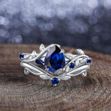 Oseew Sapphire engagement ring set(Sapphire)