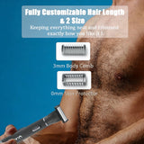 ULAIDO Beard Trimmer for Men, 4-in-1 Electric Grooming Kit with 8700RPM, IPX6 Waterproof, USB-C Fast Charge, 4 Detachable Heads for Nose Ear Eyebrow Body Hair Trimming