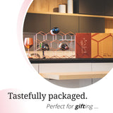 Gusto Nostro Countertop Wine Rack - 14 Bottle Freestanding Modern Metal Wine Rack - 3 Tier Tabletop Wine Holder Stand for Cabinet (Small, Rose Gold)