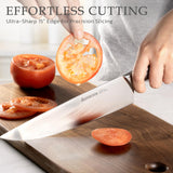 Astercook Knife Set, Kitchen Knives Set with Block and Sharpener Full Tang 15 Pcs Premium Stainless Steel Knives, Dishwasher Safe Knife Set with Anti-slip Ergonomic Handle, Black, Mothers Day Gifts