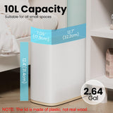 TODAYGO Bathroom Trash Can 2.6 Gal, Wheels, Air Vent, Faux Wood Top