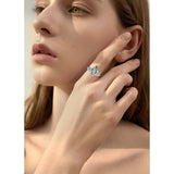 Oseew Natural Moss Agate Ring Set Kite Cut Moss Agate and Lab Diamond Engagement Ring for Women 10K/14K/18K Gold/Sterling Silve Personalized Rose Gold Kite Moss Agate Wedding Ring for Women