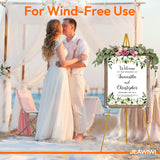 JEAWIWI 6 Pcs Lightweight Easel Stand, 66 Inch, Gold, with Portable Bags