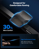 Merach Indoor Rowing Machine - Competition Monitor, Adjustable Air Resistance Rowing Machines for Home, Ergonomic Comfort Seat and Device Holder, Easy Storage, NovaRow R50 Pro