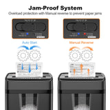12-Sheet Micro-Cut Paper Shredders for Home Office, Heavy Duty Document Shredder with 5.5 Gallon Pullout Bin for CD/Credit Card