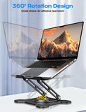 Adjustable Laptop Stand, 360° Rotating Base Ergonomic Computer Stand