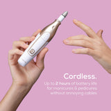Beurer MP64 Nail Drill Kit, Cordless Electric Nail File with 10 Attachments and LED Light, Electric Manicure Set with Adjustable Speed, E-File for Manicure and Pedicure, with Storage Case