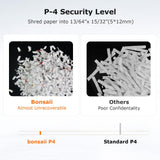 Bonsaii 12 Sheet Micro Cut Paper Shredder | 60-Minute Continuous Run Time | Home Office Heavy Duty Shredder for CD, Credit Card
