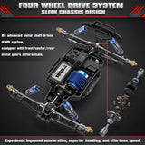 HAIBOXING 2997A Brushless RC Cars 1/12 Scale 4WD Remote Control Truck with Independent ESC, Fast RC Cars 45 MPH Max Speed RTR Off-Road RC Car for Adults, Boys, 3S Batteries Applicable (not Included)